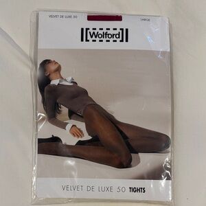 Wolford Velvet De Luxe 50 Tights in Poppy